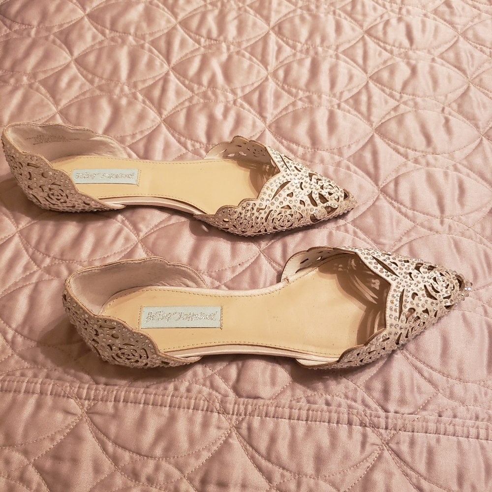 Sequined flats